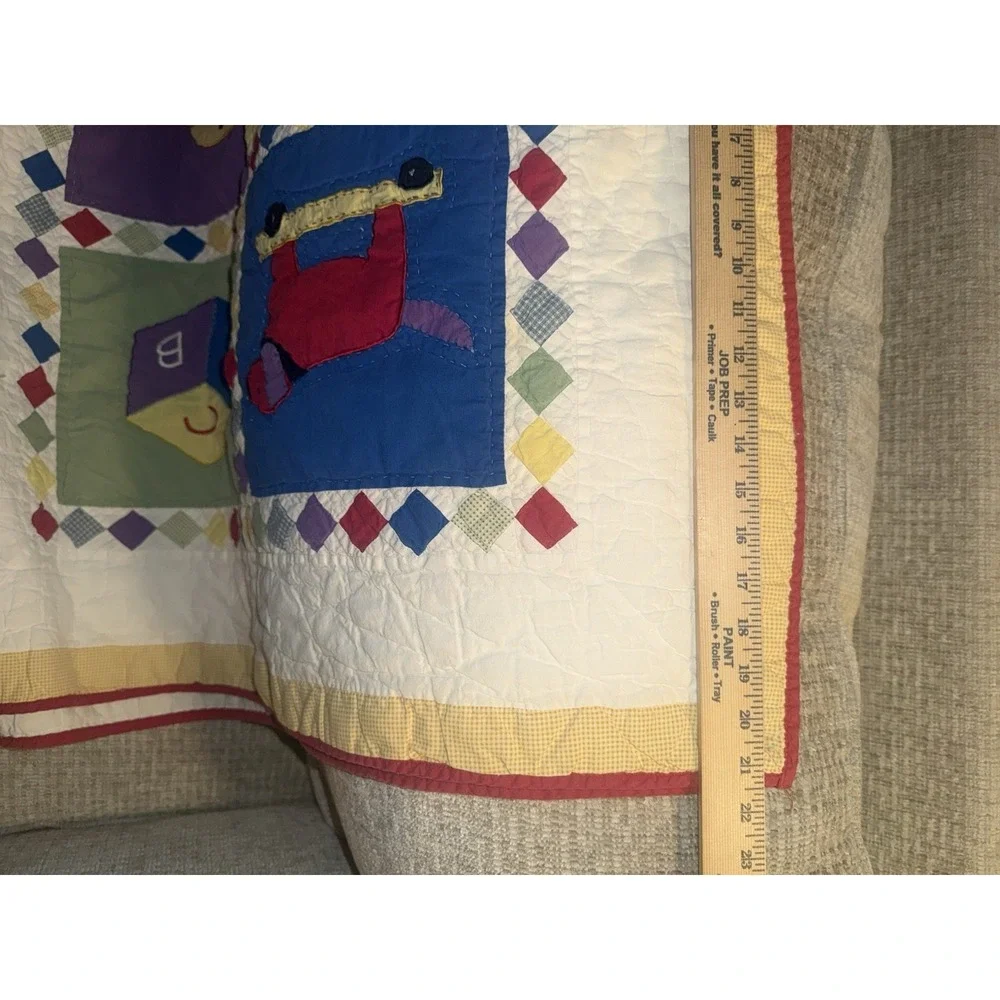Baby‎ Quilt Crib Blanket Nursery Wall Hanging Duck Bear Horse Dog Cottage Core